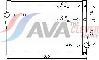 Радиатор охлаждения двигателя AVA ** CLEVER FIT **. Артикул BWA2471