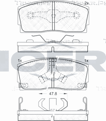 Тормозные колодки Icer передние для Daihatsu Applause I 1989-2000. Артикул 180951