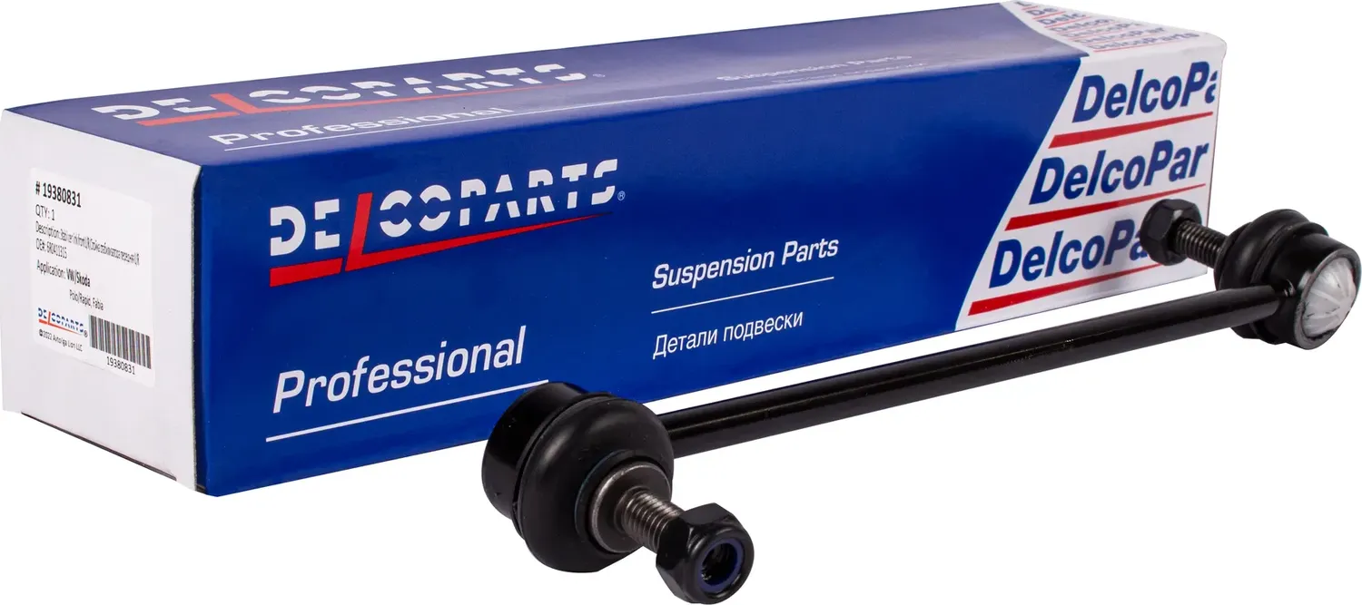 СТОЙКА СТАБИЛИЗАТОРА ПЕРЕДНЕГО (Delcoparts). Артикул 19380831