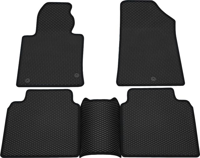 Коврики Rezkon EVA для салона Kia Optima IV 2016-2026 Черный кант. Артикул 9021015201