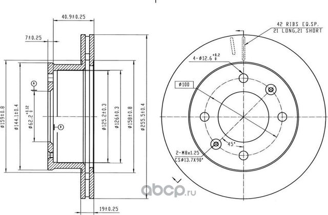 BR1019S_Диск тормозной AVANTECH Avantech. Артикул BR1019S