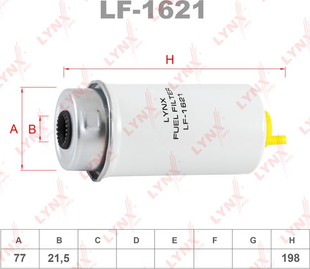 Топливный фильтр LYNXauto. Артикул LF-1621