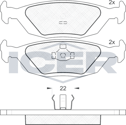 Тормозные колодки Icer. Артикул 180778