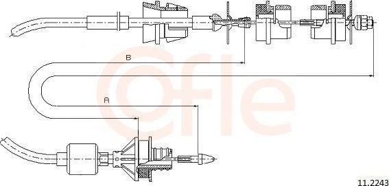 Трос сцепления Cofle для Citroen Xantia I 1993-2003. Артикул 92.11.2243