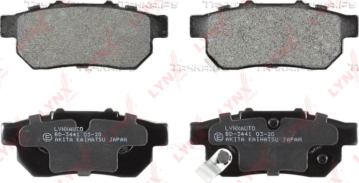 Тормозные колодки LYNXauto задние для Honda CR-X III 1992-1998. Артикул BD-3441
