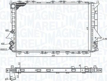 Радиатор охлаждения двигателя Magneti Marelli. Артикул 350213189900