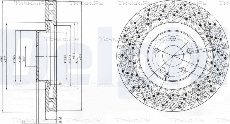 Тормозной диск Delphi. Артикул BG9878