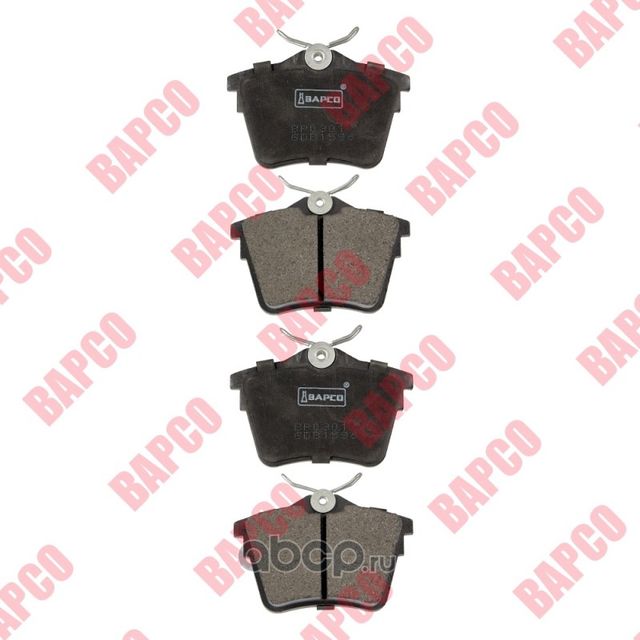 Колодки тормозные дисковые задние, комплект, шт (Bapco) Bapco. Артикул BP0301