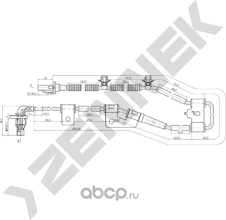 Датчик ABS передний левый HYUNDAI TUCSON 04-10 (Zennek). Артикул DAS0105