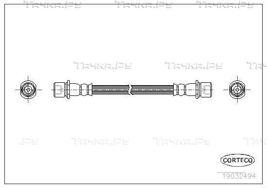 Тормозной шланг Corteco задний для Subaru Forester I 1998-2002. Артикул 19032494