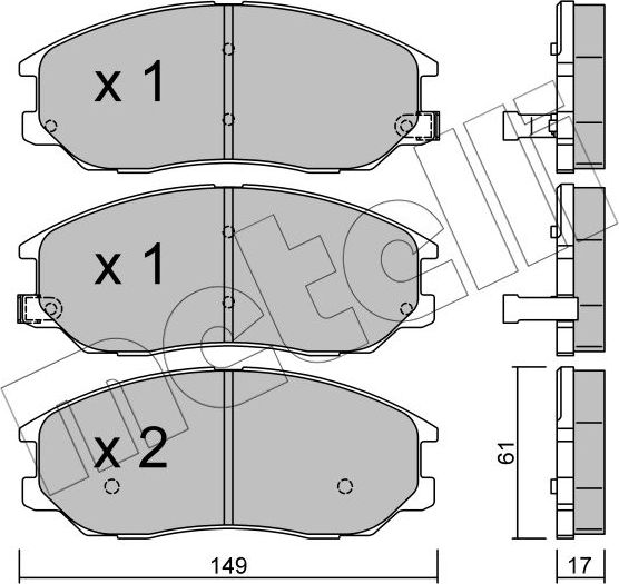 Тормозные колодки Metelli. Артикул 22-0633-0