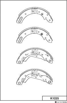 Тормозные колодки MK Kashiyama. Артикул K1225