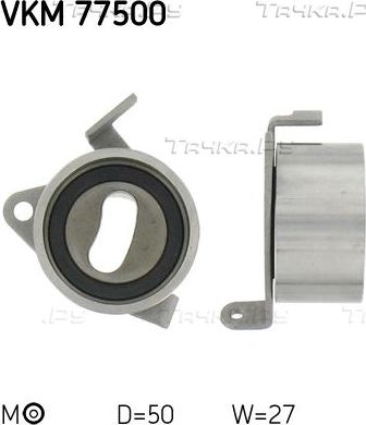 Натяжной ролик (натяжитель) ремня ГРМ SKF. Артикул VKM 77500