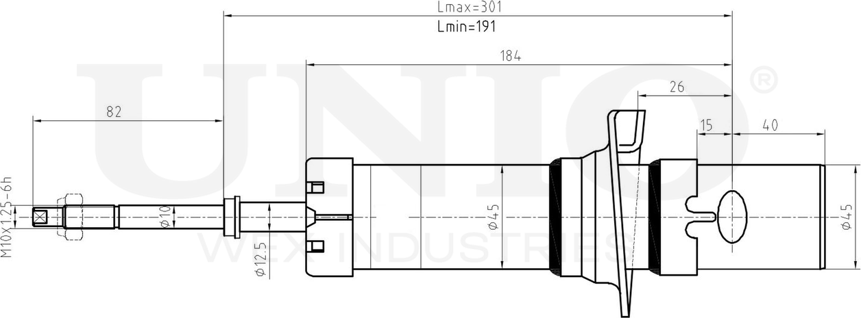 Амортизатор подвески (Unio). Артикул SAB-10516