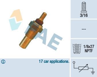 Датчик температуры охлаждающей жидкости FAE. Артикул 32020