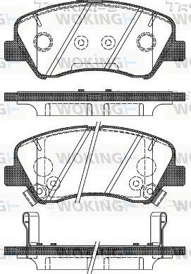 Тормозные колодки Woking передние для Kia Rio III 2011-2017. Артикул P15883.02