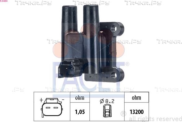Катушка зажигания Facet Made in Italy - OE Equivalent для Hyundai Accent III 2005-2010. Артикул 9.6484