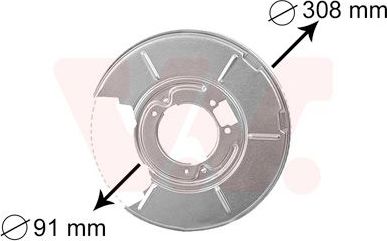 Кожух (щиток) тормозного диска Van Wezel. Артикул 0646374