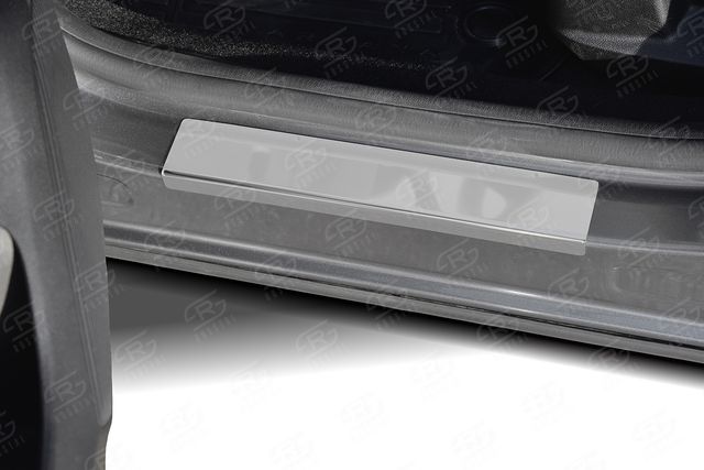 Накладки RusStal на пороги (лист нерж. зеркальный) для Renault Arkana I 2019-2026. Артикул RAR19-01