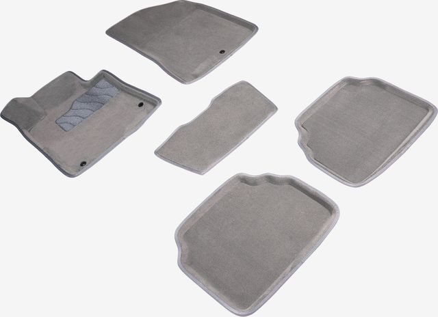 Коврики Seintex 3D ворсовые для салона Hyundai Sonata VIII 2019-2026 СЕРЫЕ. Артикул 94391