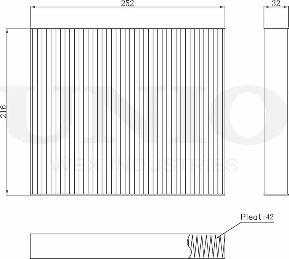 Фильтр салона (Unio). Артикул FLT-40003