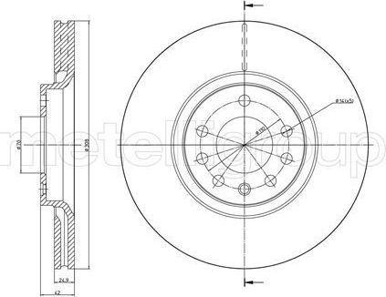 Тормозной диск Trusting передний для Saab 9-5 I 1998-2009. Артикул DF1087