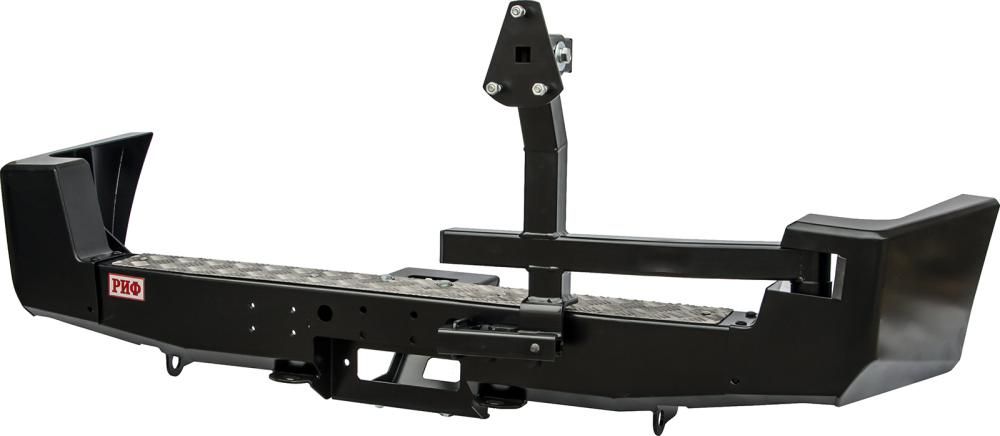 Бампер силовой РИФ задний с площадкой под лебедку и калиткой, лифт 65 мм для УАЗ Patriot 2005-2014. Артикул RIF060-22230