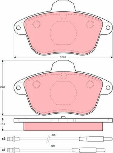 Тормозные колодки TRW. Артикул GDB1085