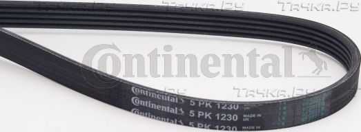 Приводной ремень поликлиновой ContiTech для Opel Combo C 2004-2012. Артикул 5PK1230