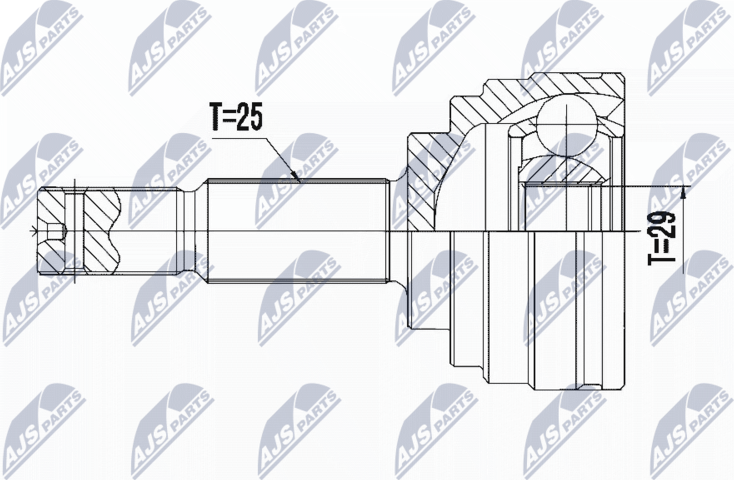 Шрус наружный (граната) NTY. Артикул NPZ-NS-093