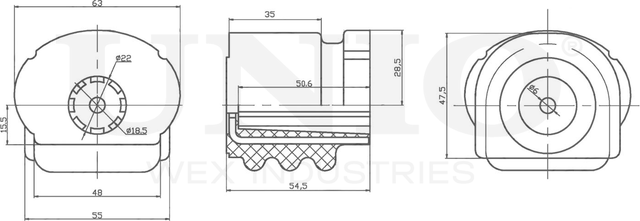 Сайлентблок рычага подвески (Unio). Артикул RMP-20039