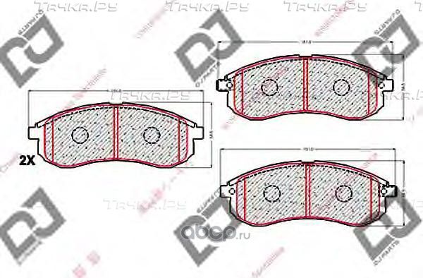 Колодки тормозные дисковые (DJ Parts). Артикул BP1819