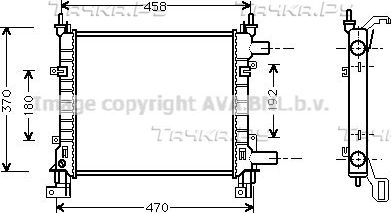 Радиатор охлаждения двигателя AVA. Артикул FDA2260