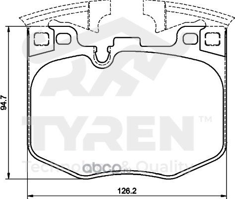 Колодки тормозные (Tyren). Артикул TYR1211101