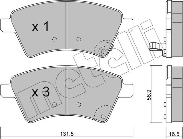 Тормозные колодки Metelli передние для Suzuki SX4 I (Classic) 2006-2015. Артикул 22-0702-0