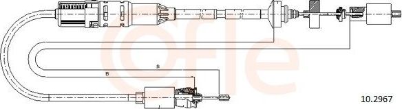 Трос сцепления Cofle для Renault Laguna I 1997-2001. Артикул 10.2967