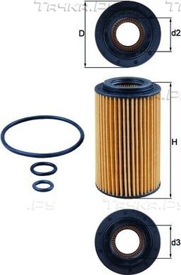 Масляный фильтр Mahle-Knecht для Dodge Caliber I 2010-2013. Артикул OX 153/7D2