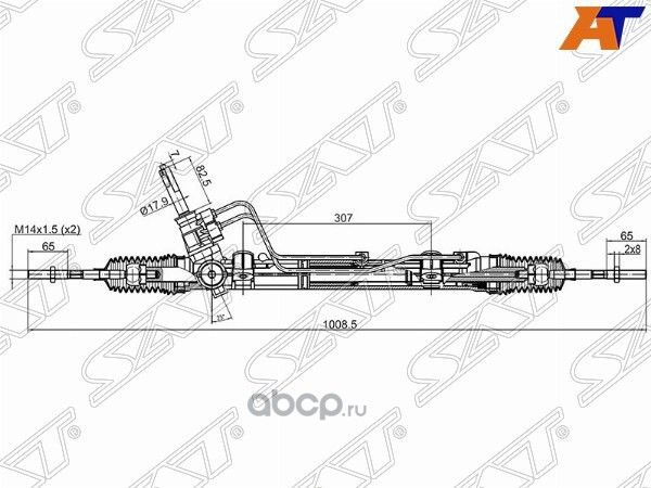 Рейка рулевая LOGANSANDERO 05-ALMERA G15 11-LAR (SAT). Артикул ST6001547608