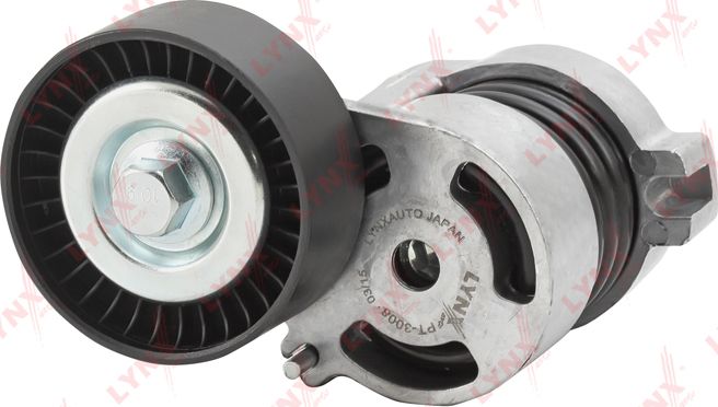 Натяжной ролик (натяжитель) приводного клинового зубчатого ремня LYNXauto. Артикул PT-3008