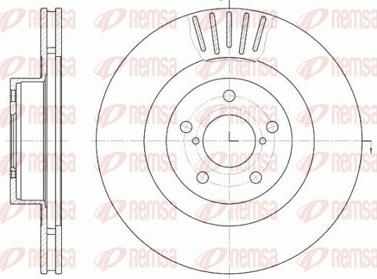 Тормозной диск Remsa передний для Subaru Legacy IV 2003-2009. Артикул 6816.10