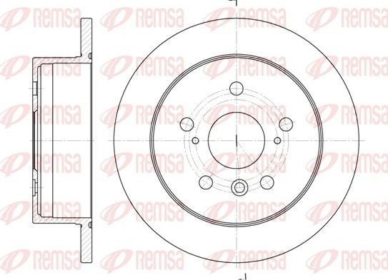Тормозной диск Remsa задний для Lexus ES III 2001-2006. Артикул 6908.00