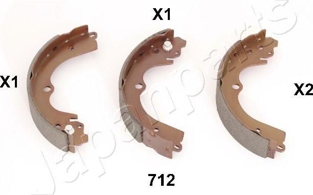 Тормозные колодки Japanparts задние для Subaru Legacy III 1998-2003. Артикул GF-712AF