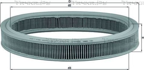 Воздушный фильтр Mahle для Ford Orion III 1990-1993. Артикул LX 527