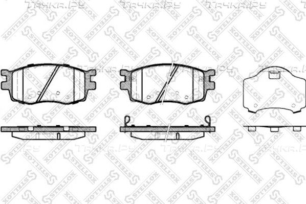 Тормозные колодки Stellox передние для Kia Rio II 2005-2011. Артикул 001 086B-SX