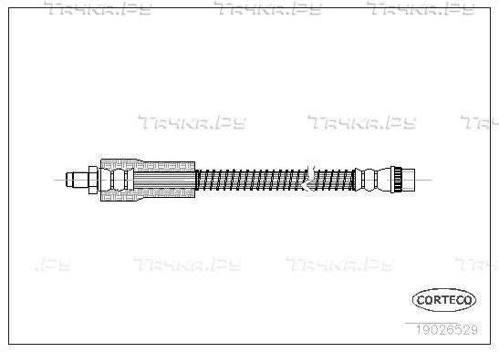 Тормозной шланг Corteco передний правый/левый для Opel Insignia I 2008-2015. Артикул 19026529
