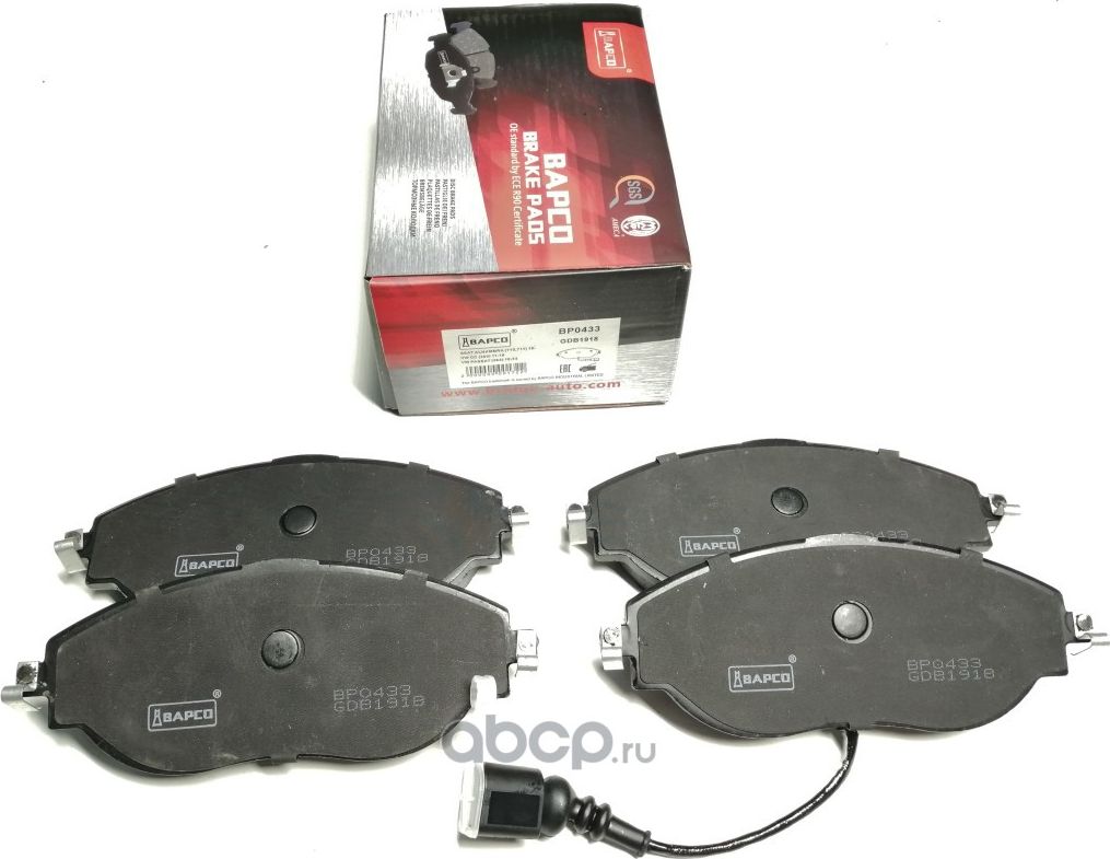 Колодки тормозные дисковые пер. VAG OCTAVIA III(5E3,NL3,NR3)(5E5), SUP (Bapco). Артикул BP0433
