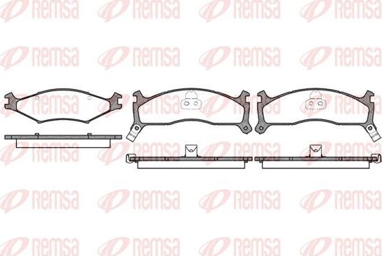 Тормозные колодки Remsa передние для Kia Sephia I 1996-1997. Артикул 0600.02