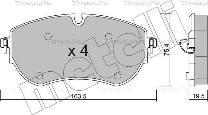 Тормозные колодки Metelli. Артикул 22-1172-0