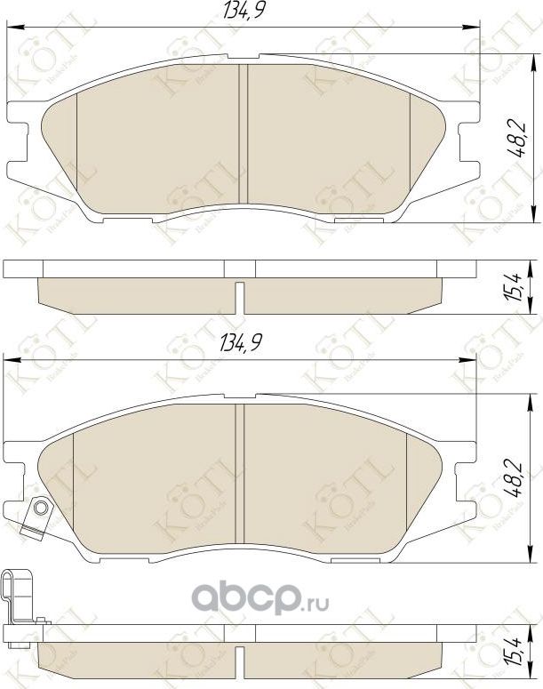 Колодки тормозные дисковые передние к-т NISSAN ALMERA (Kotl) Kotl. Артикул 3563kt