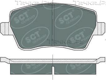Тормозные колодки SCT-Germany передние для Nissan Micra V 2005-2026. Артикул SP383